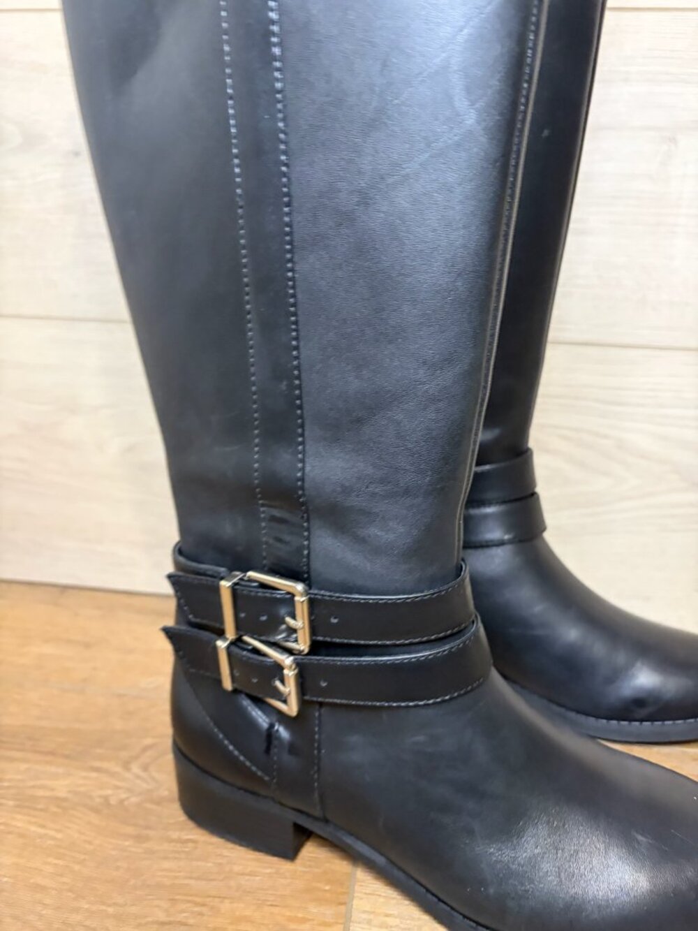 INC International Concepts Womens FrankII Riding Boots Leather Black Size 6M NWT - Picture 3 of 8